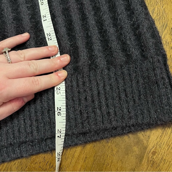 Free People Big City Turtleneck Sweater L Charcoal Soft Cozy Fall Winter Classic - Picture 6 of 13